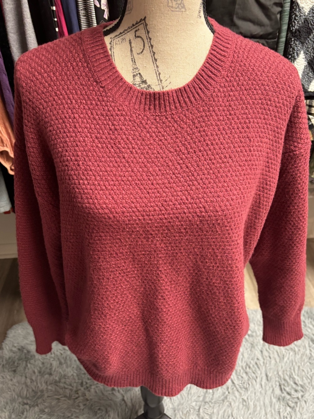 Dark Red Crewneck Sweater